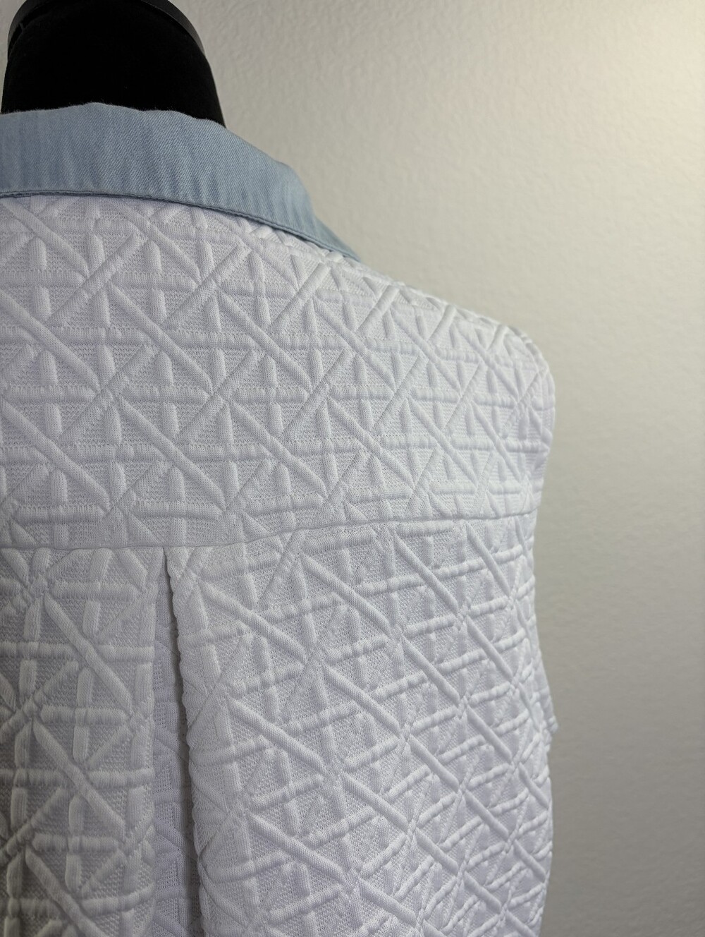 SSYS The Label Heidi white quilted sleeveless Ruffle Trim dress Large - Picture 10 of 14